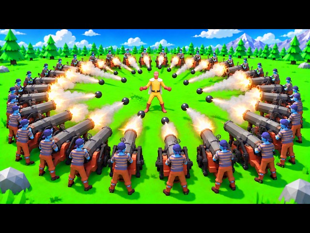 Can ANYTHING Survive 100 Cannons!?
