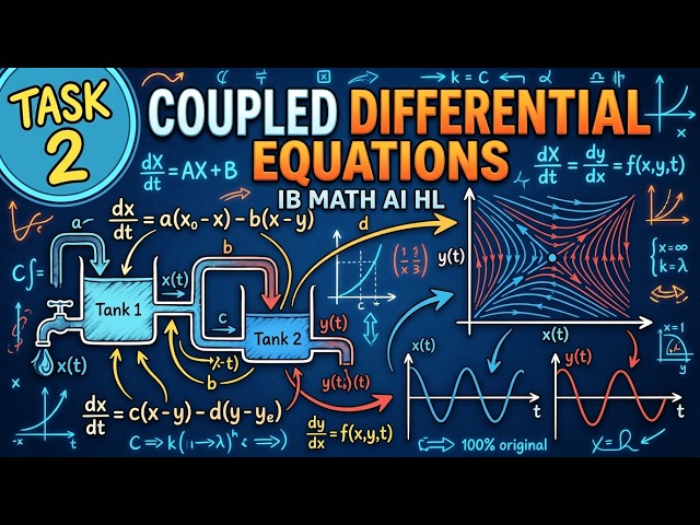 Coupled differential equations TASK 2//Calculus//IB Math AI HL//General solution, coupled system
