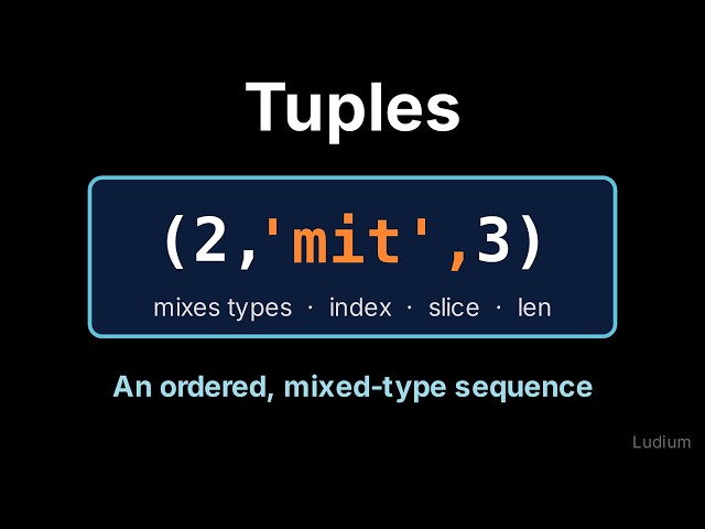 Introduction to CS | 9.3: Tuples: An Ordered, Mixed-Type Sequence