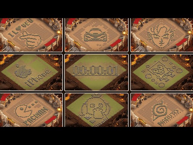 BEST TOP 25 TH18 Art/Troll/Funny Base Links | Town Hall 18 Artistic/Showcase/Progress base | COC