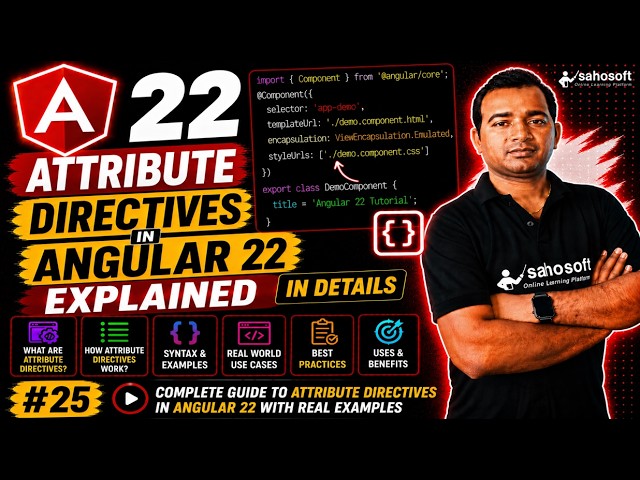 Attribute Directives in Angular 22 Explained in Detail | Angular 22 Complete Course 2026