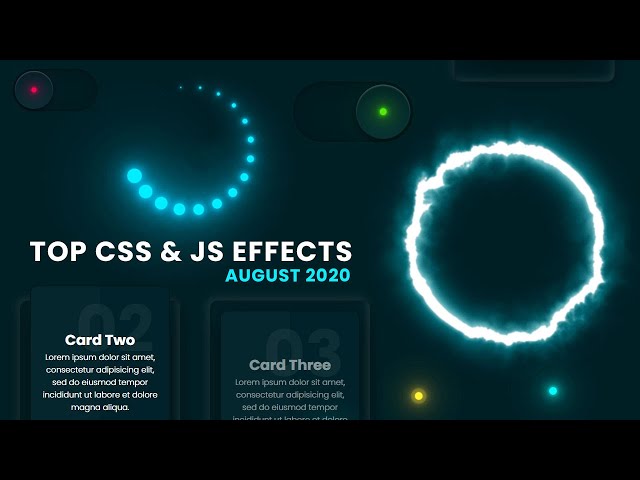 Top CSS & Javascript Animation & Hover Effects | August 2020