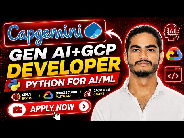 Capgemini Hiring Gen AI + GCP Developer | Gurgaon | Generative AI & Vertex AI Jobs 2026