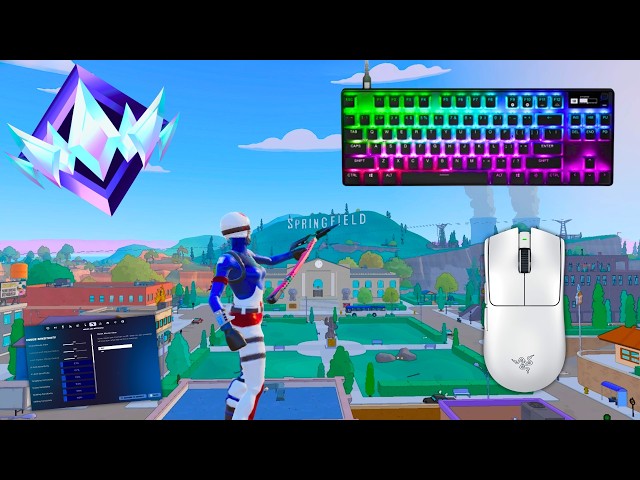 *NEW* Best Keyboard & Mouse SETTINGS For Fortnite Season 4 + SteelSeries Apex Pro TKL ASMR 😴