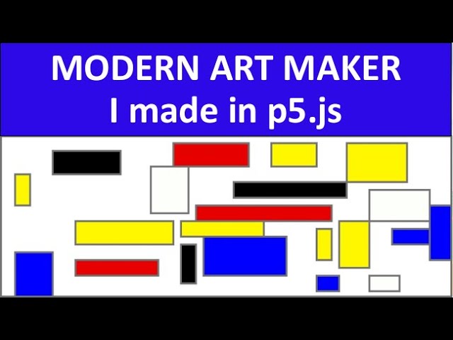 My Mondrian-Style Art Maker in p5.js - Generative Art Fun with lots of options