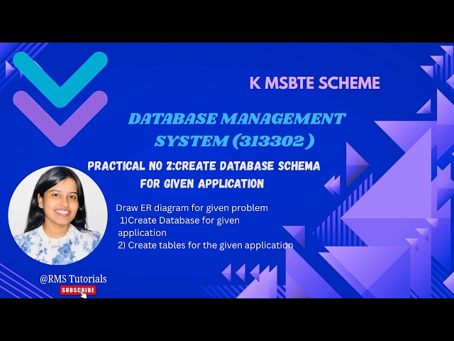 Practical no 2Create Database schema forgiven application |DMS 313002 |MSBTE K SCHEME