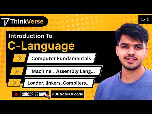 Lecture 1 - C Language Computer Fundamentals | Basic Structure | Learn C from Scratch