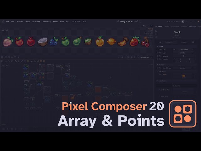 【Pixel Composer 1.20 Tutorial】Array & Points