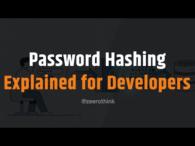 Password Hashing Explained for Developers | zeerothink 