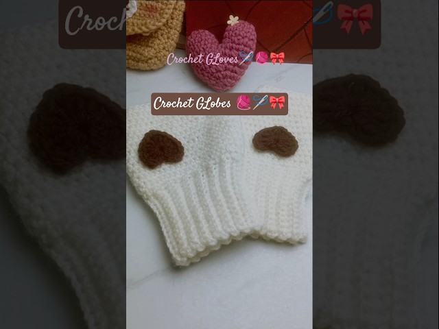 Crochet GLoves🪡🧶🎀 #crochet #shorts #crochetgloves  #viral