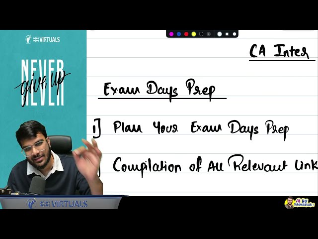 Most Important Tips for Last-Minute Prep | CA Inter Sep'24 Exams | CA Aakash Kandoi
