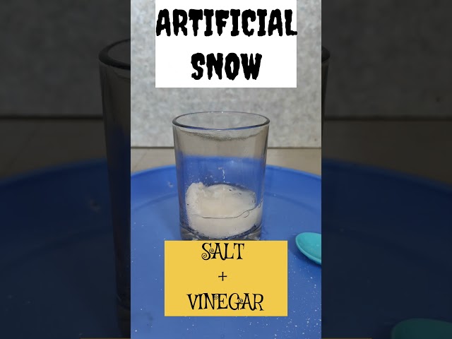 How to Make Artificial Snow with Salt and Vinegar | Easy DIY Winter Science  #schoolexperiment