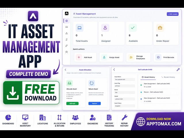 IT Asset Management System in Power Apps | Complete Project Demo + Free Download