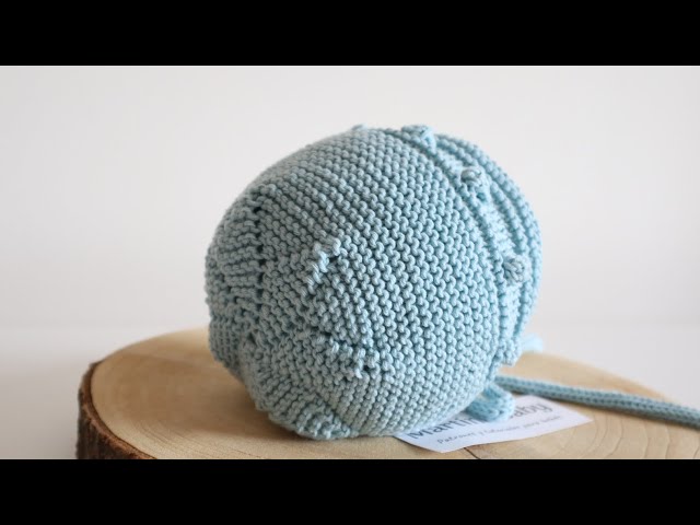 HOW TO KNIT AN EYELET BORDER ON A BONNET | LEARN TO KNIT STEP BY STEP #knitting #two needles