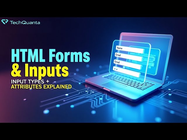 HTML_9 Forms Explained | Input Types, Attributes & Sample Form | Web Development Tutorial (2025)