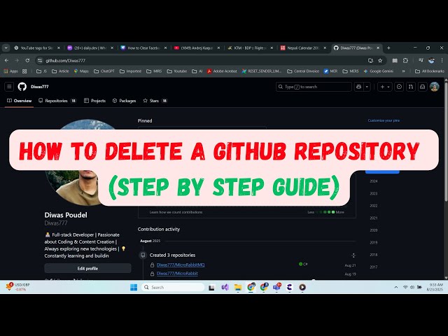 How to Delete a GitHub Repository (Step by Step Guide)