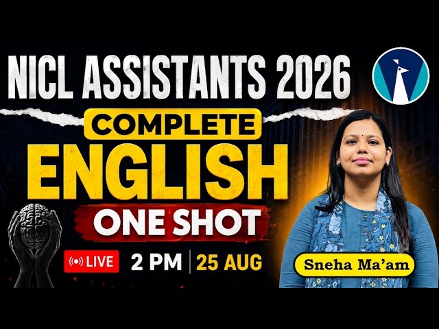 NICL Assistant 2026 | Complete English One Shot | Most Important Questions | Final Revision