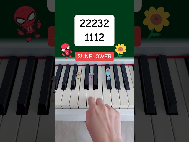 Sunflower - Post Malone ft. Swae Lee (Piano Tutorial) #easypianotutorial