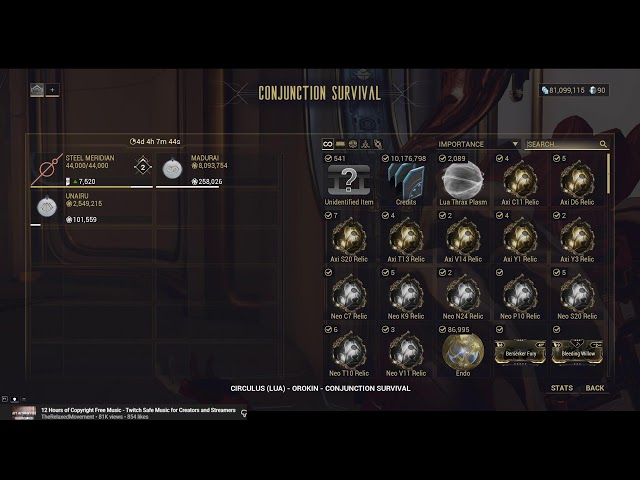 Hrs 31-36+ Saryn Solo Steel Path Survival 200 hr world record attempt Level 9999