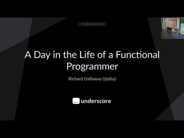 Talks Evening: Day in the Life of a Functional Programmer - Richard Dallaway