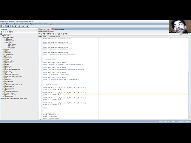CREACION DE TABLA EN SQL DEVELOPER