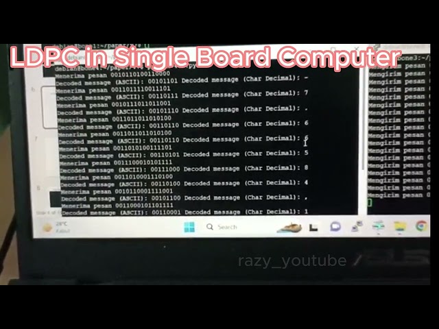 Low Density Parity Check in multihop single board computer with LoRa