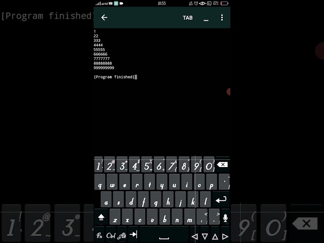 # Making number pattern use nested for loop in'C'  # make simple clculater link for description