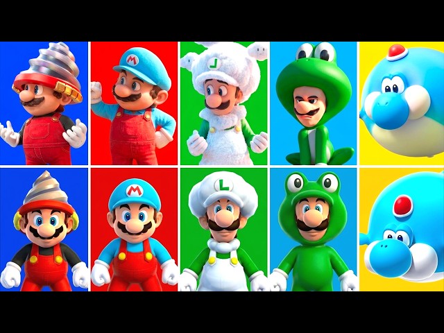 THE SUPER MARIO GALAXY MOVIE - All Power-Ups Comparison (Game vs Movie)