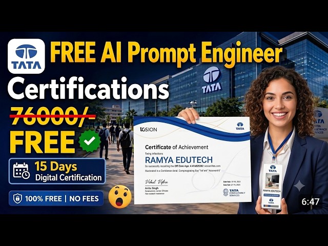 🔥 TCS FREE AI Foundation Course 2026 | Free Certificate | Complete Guide in Telugu | dont miss
