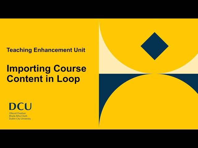 Importing Course Content in Loop (2025-26)