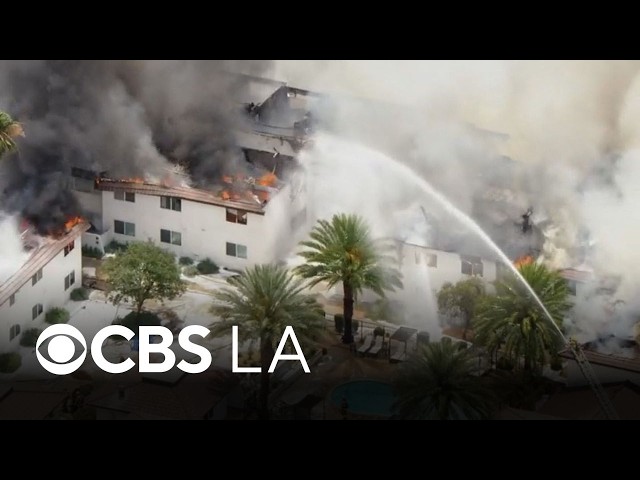 Massive apartment fire in Riverside