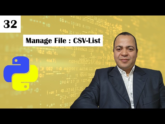 Manage File : CSV - List in Python for Beginners