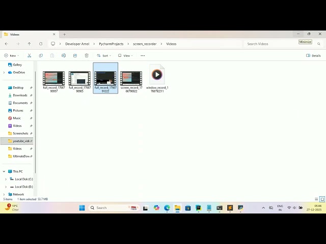 winoow reocording and youtube video downloding software demo1