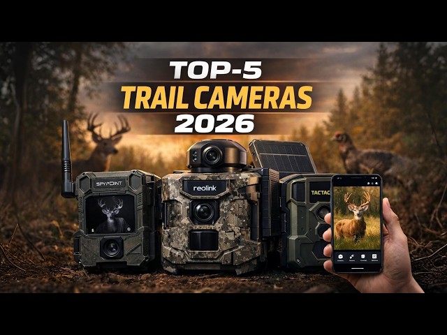 Top 5 Trail Cameras 2026 🔥 Best 4K Cellular & Solar Hunting Game Cams Tested