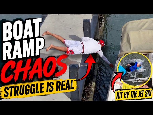 BOAT RAMP CHAOS! The Struggle Is REAL 🤦‍♂️ | Jet Ski Close Call!