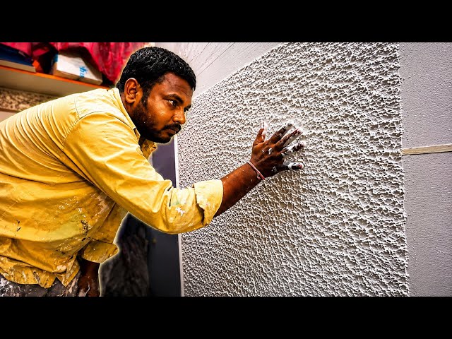 New wall texture painting design | wall decoration texture painting ideas