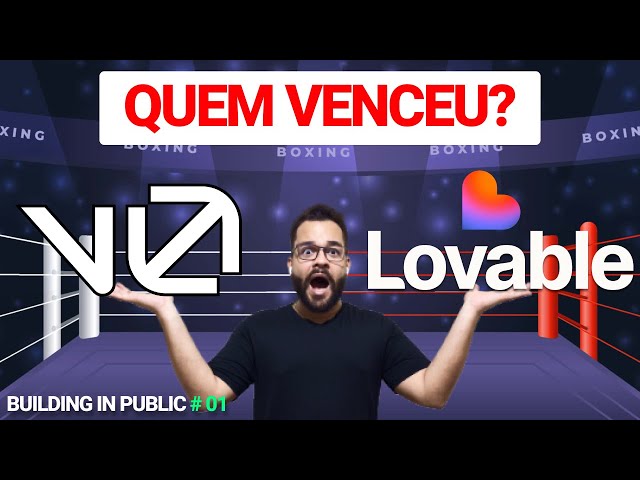A batalha das IAs, quem venceu? V0 ou Lovable? (Build In Public #1)