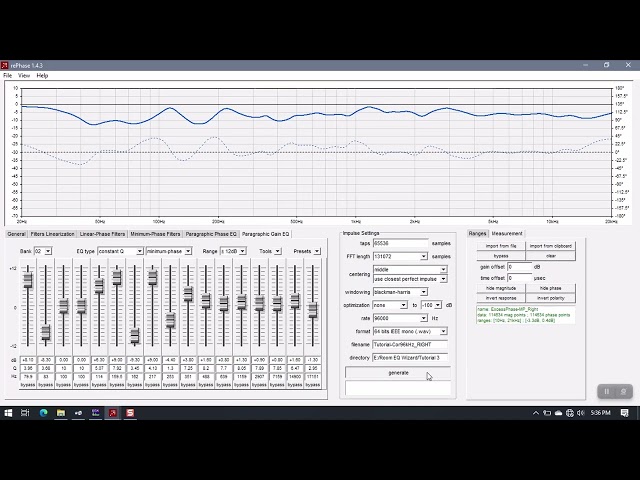 Digital Acoustic Correction for Desktop & HiFi speaker systems using Room EQ Wizard and rePhase - P4