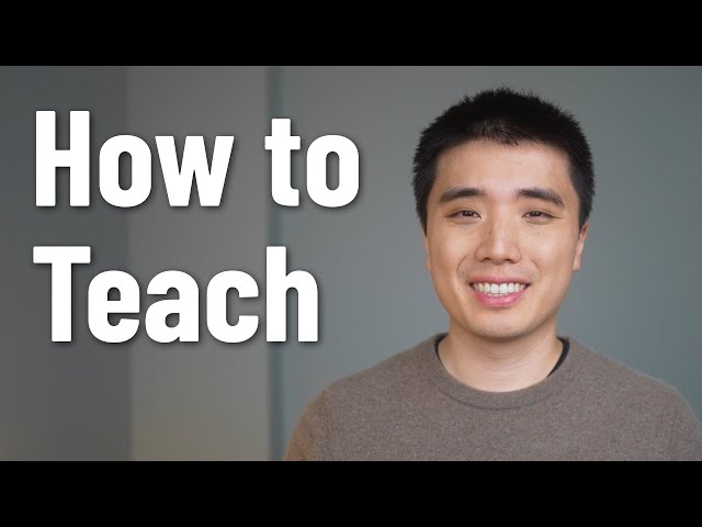 How I Learned How to Teach