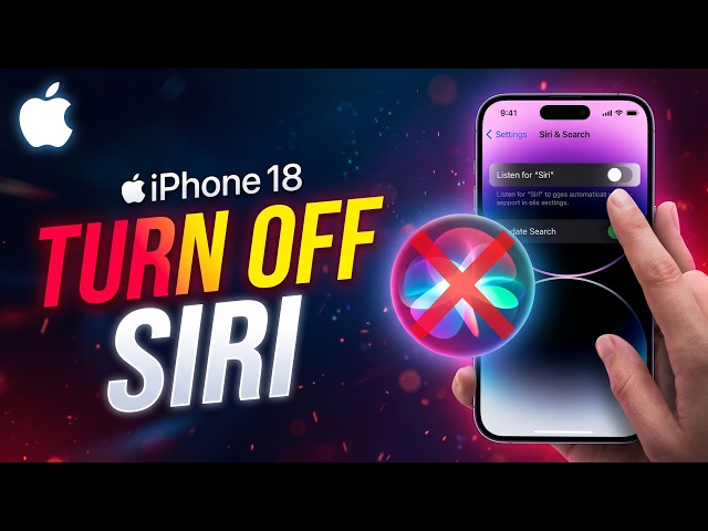 How To Turn OFF Siri On iPhone 18 / iPhone 18 Pro / Max
