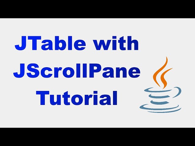 Java Swing JTable Demo
