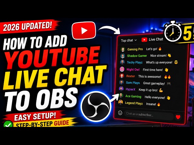 How to Add YouTube Live Chat to OBS — EASY Setup in 5 Minutes! (2026)