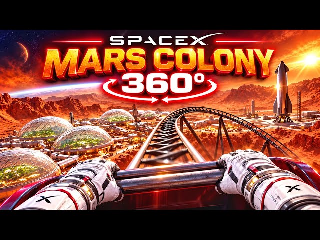 I Rode a Roller Coaster on a SpaceX Mars Colony 360° VR POV