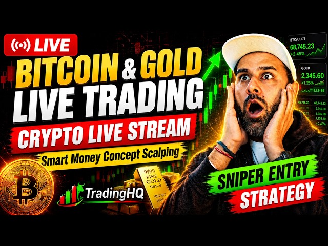 🔴 LIVE Bitcoin & Gold Scalping | Real-Time Trades + Analysis