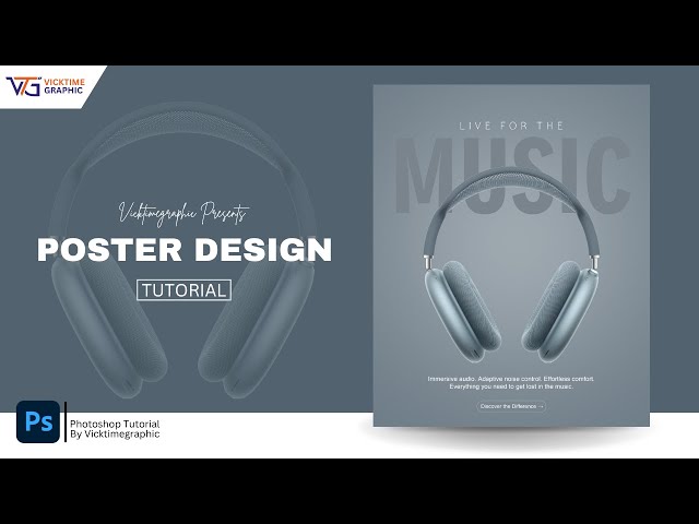 Adobe Photoshop 2026 Tutorial: How to Design a Professional Headphone Poster | Product Poster Design