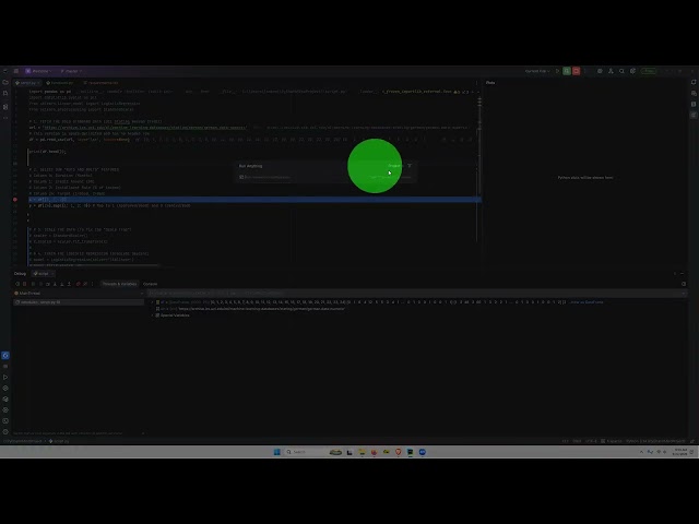 A lil demo of debugging in PyCharm