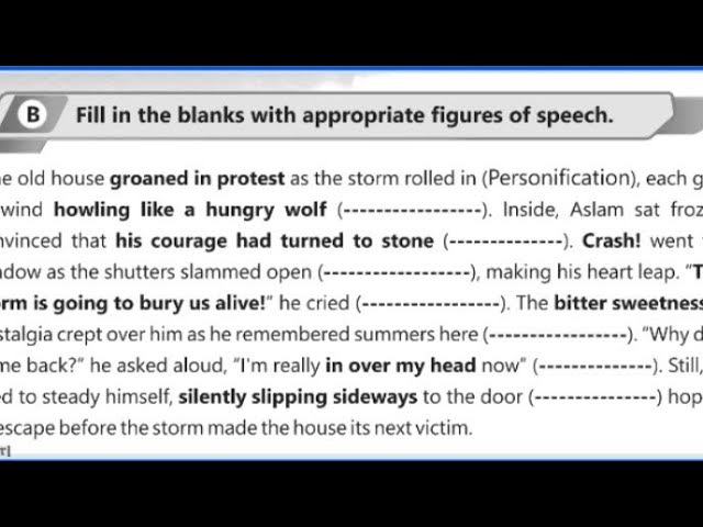 10th Class New English Book | Chapter 1 | Exercise | Figure of Speech | PECTTA