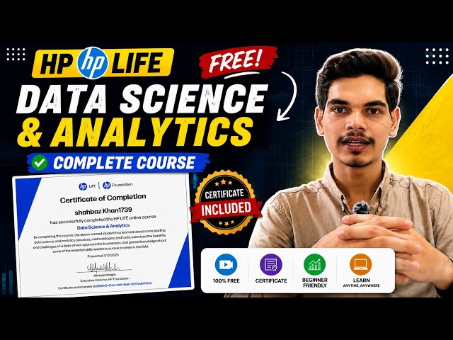 🚀 FREE HP LIFE Data Science & Analytics Course | Get a FREE Certificate! 2026🎓