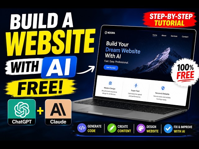 Create a Professional Website for FREE Using AI | ChatGPT + Claude Tutorial (2026)