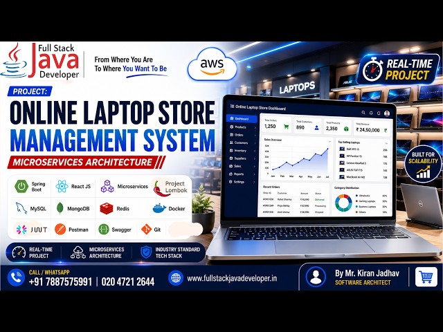 Project- Online Computer Store  | Spring Boot | Microservices | ReactJS | RazorPay | By Kiran Jadhav